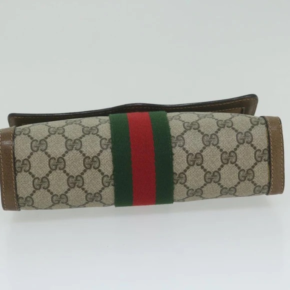 GUCCI GG Supreme Web Sherry Line Clutch Bag - Picture 8 of 15